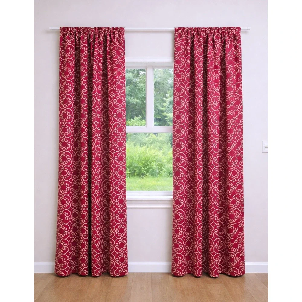 Classic‎ Raspberry Red Long Embroidered 31